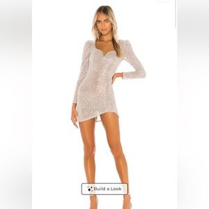 Camila Coelho Silver Sequin Dress